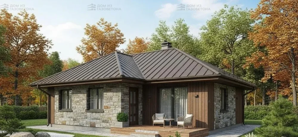 Проект Одноэтажный дом 18 на 16, 178 м2