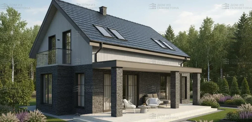 Проект Двухэтажный дом 14 на 12, 159 м2