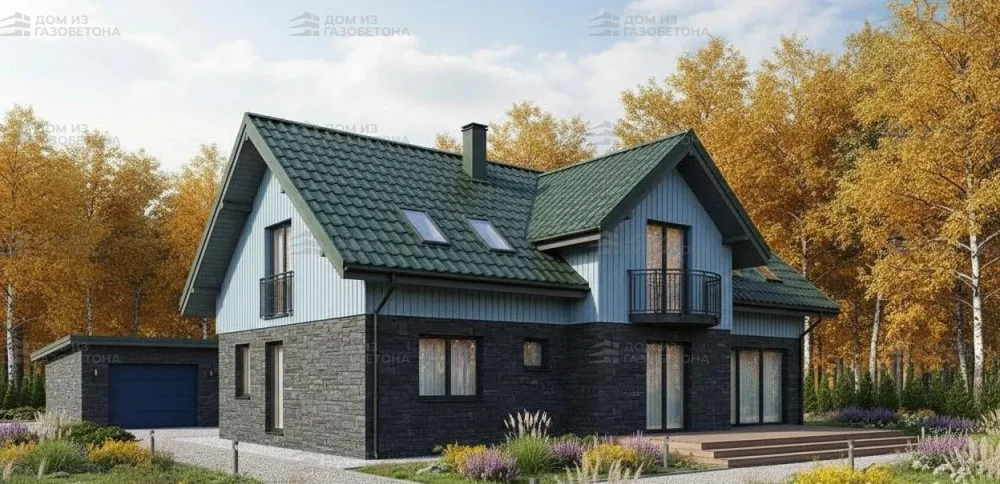 Проект Двухэтажный дом 18 на 17, 235 м2