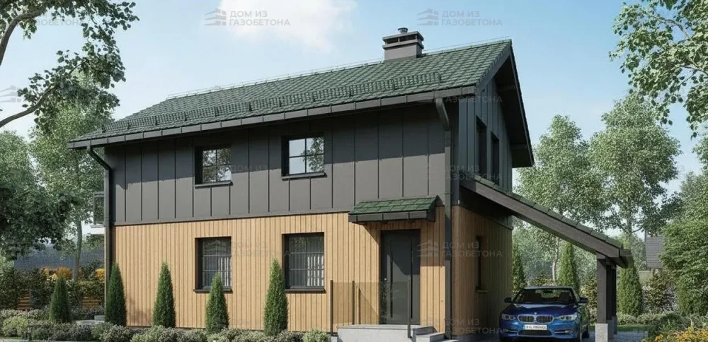 Проект Двухэтажный дом 14 на 7, 101 м2