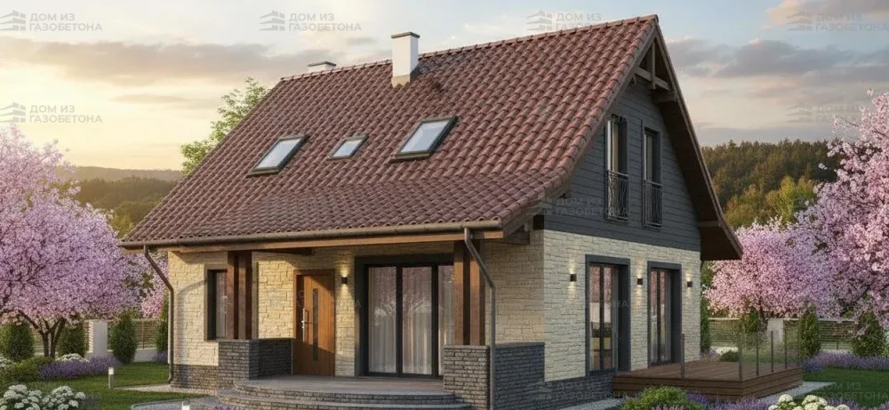 Проект Двухэтажный дом 9 на 9, 100 м2