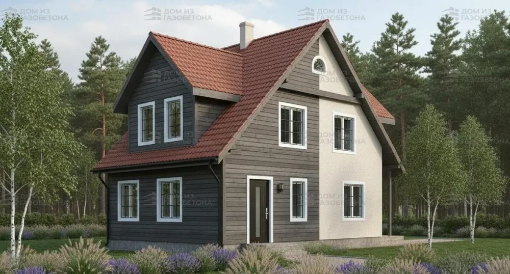 Проект Двухэтажный дом 11 на 11, 115 м2