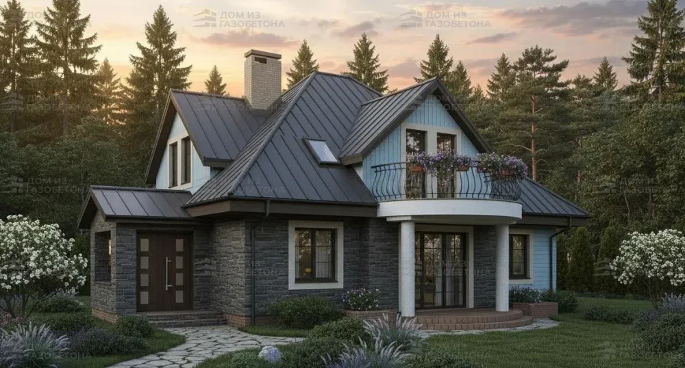 Проект Двухэтажный дом 13 на 13, 172 м2