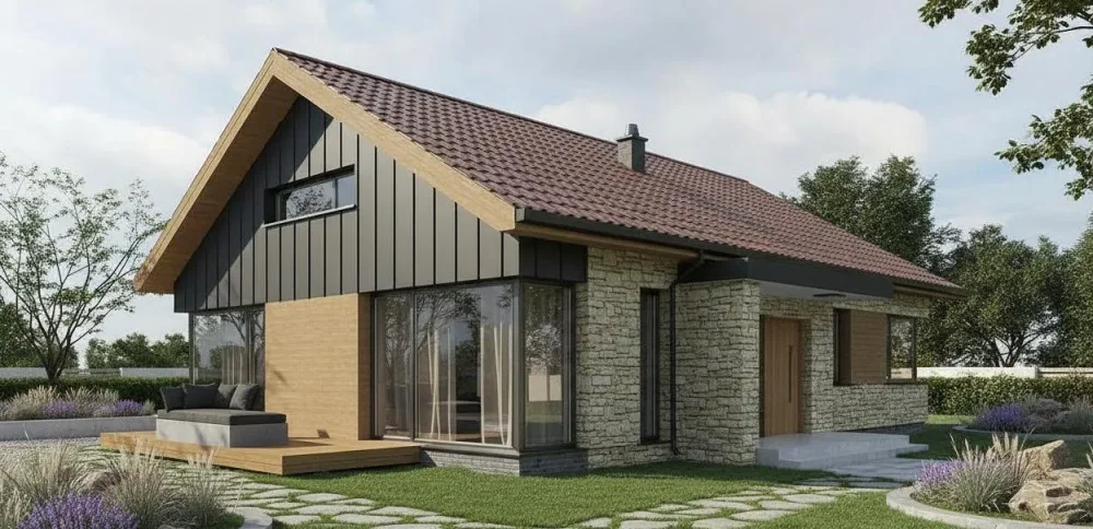 Проект Одноэтажный дом 13 на 11, 108 м2