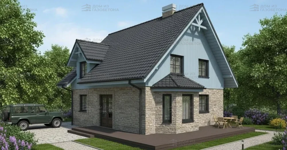 Проект Двухэтажный дом 10 на 9, 143 м2