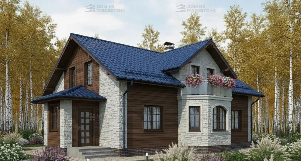 Проект Двухэтажный дом 12 на 11, 141 м2