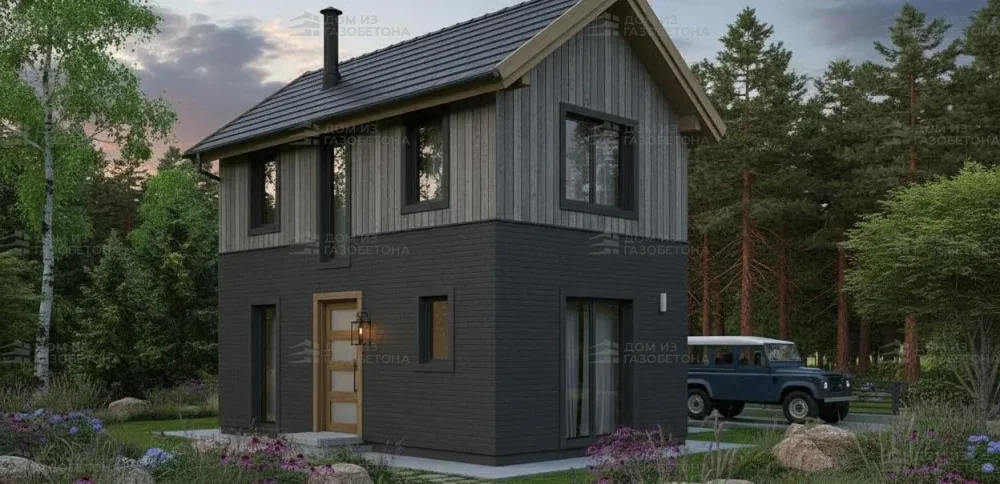 Проект Двухэтажный дом 15 на 4, 101 м2