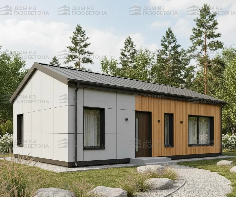 Проект Одноэтажный дом 9 на 9, 63 м2